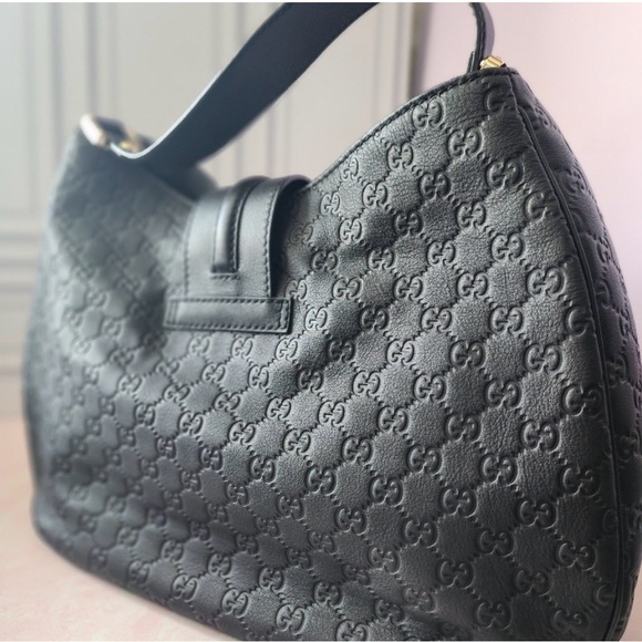 Guccisima Nero Leather Hobo Bag - Picture 6 of 16